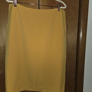 Kasper Mustard Pencil Skirt